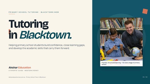 Common learning challenges for primary school students.