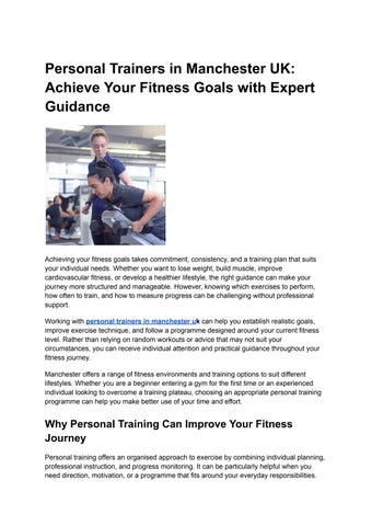 personal trainers in manchester uk