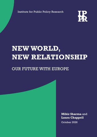 New world, new relationship: Our future with Europe