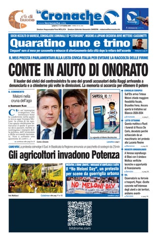 Cronache del 17 ottobre 2026