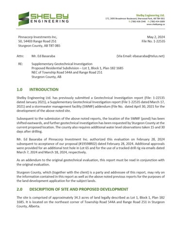Attachment M Stormwater Management Facility Addendum