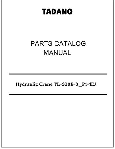 Tadano Hydraulic Crane TL-200E-3_P1-1EJ Parts Catalog Manual