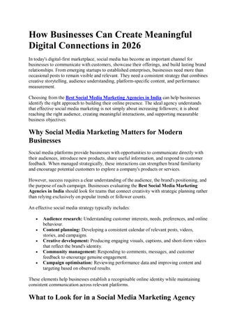 Best Social Media Marketing Agencies in India | Coffee and Creative