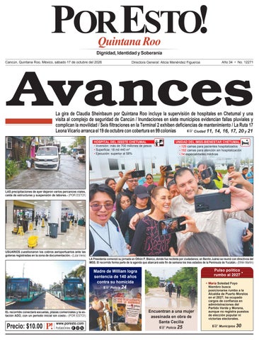 PORTADA POR ESTO CANCÚN, SÁBADO 17 DE OCTUBRE DE 2026
