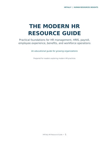 The Modern HR Resource Guide: HR Management, HRIS & Payroll Solutions