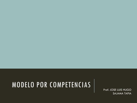 ENFOQUE POR COMPETENCIA