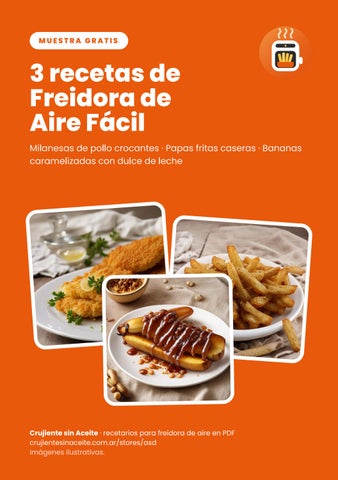 Muestra gratis: 3 recetas de Freidora de Aire Fácil