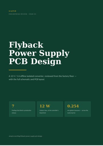AimPCB Engineering Review — Issue 01: Flyback Power Supply PCB Design