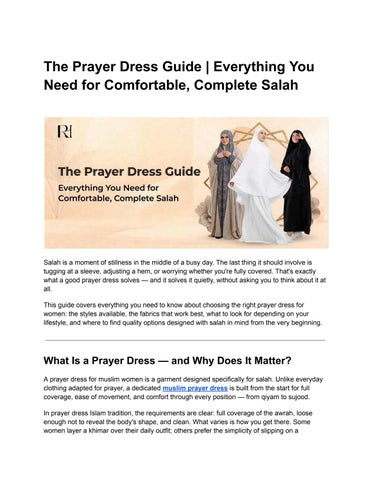 The Prayer Dress Guide _ Everything You Need for Comfortable, Complete Salah