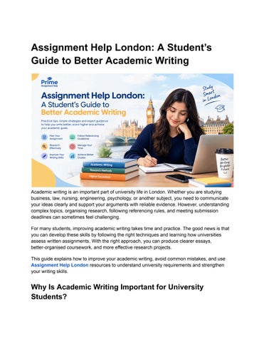 Assignment Help London_ A Student’s Guide to Better Academic Writing