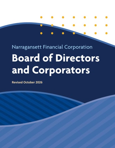 Narragansett Financial Corporation: Corporators Yearbook 2026