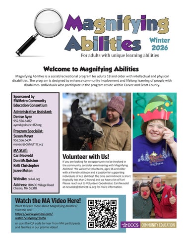 Magnifying Abilities Winter Newsletter 2026