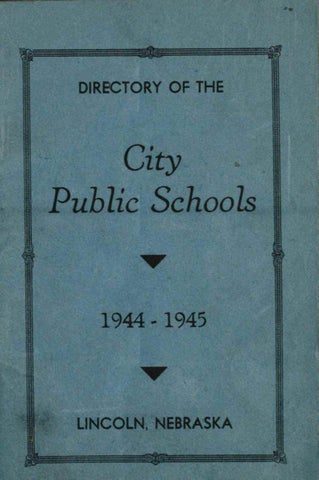 Staff Directory 1944-1945