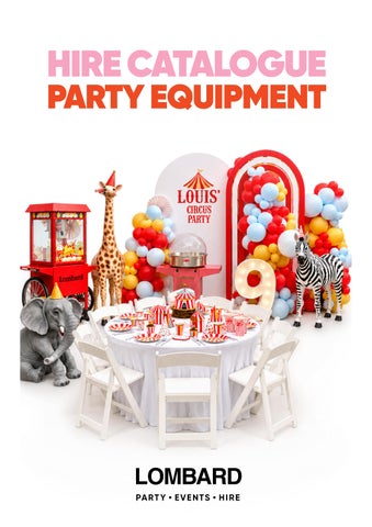 HIRE CATALOGUE PARTY EQUIPMENT