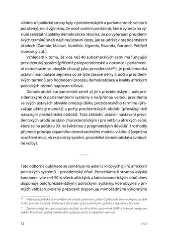 Politicke a pravni aspekty prezidentskeho ustavniho a volebniho inzenyrstvi v Africe Fiala Vlastimil 第 12 页