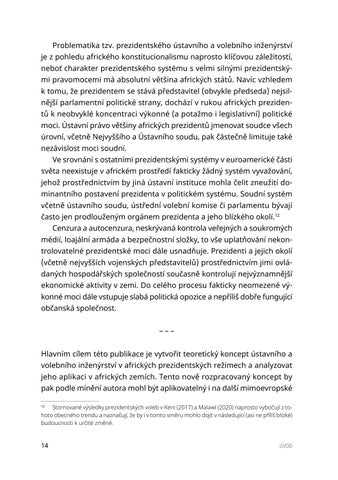 Politicke a pravni aspekty prezidentskeho ustavniho a volebniho inzenyrstvi v Africe Fiala Vlastimil 第 14 页