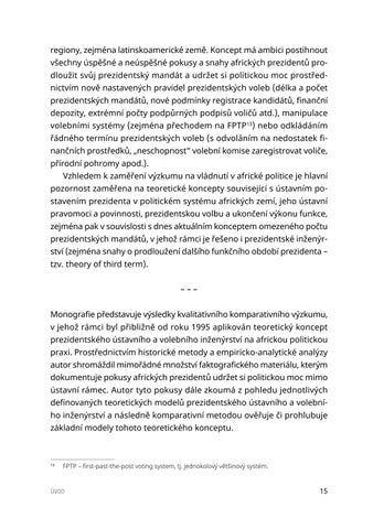 Politicke a pravni aspekty prezidentskeho ustavniho a volebniho inzenyrstvi v Africe Fiala Vlastimil 第 15 页