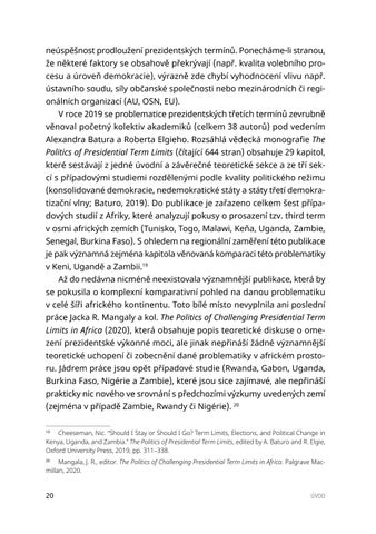 Politicke a pravni aspekty prezidentskeho ustavniho a volebniho inzenyrstvi v Africe Fiala Vlastimil 第 20 页