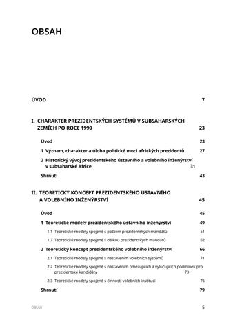 Politicke a pravni aspekty prezidentskeho ustavniho a volebniho inzenyrstvi v Africe Fiala Vlastimil 第 5 页