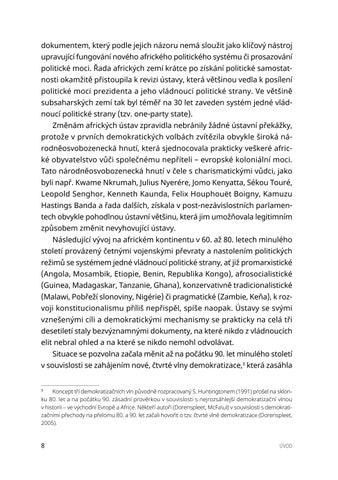 Politicke a pravni aspekty prezidentskeho ustavniho a volebniho inzenyrstvi v Africe Fiala Vlastimil 第 8 页