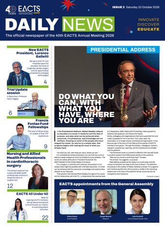 Daily News | Issue 3 | The 40th EACTS Annual Meeting