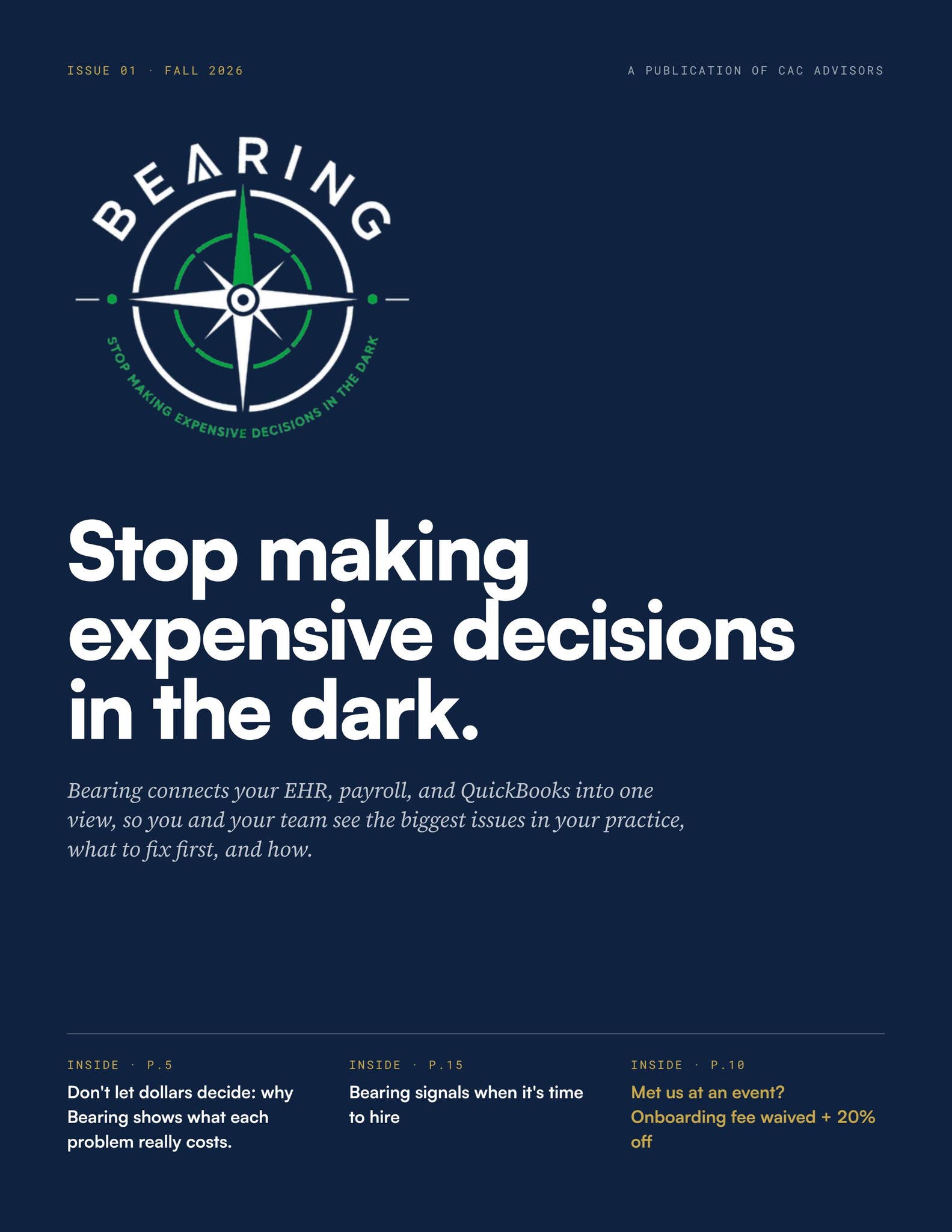 How To Highlight On Indesign Bearing Magazine Issue 01 by CACAdvisors - Issuu