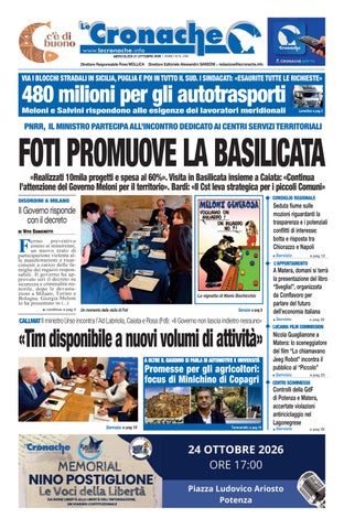 Cronache del 21 ottobre 2026