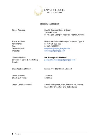 Official Fact Sheet 2026 OCTOBER