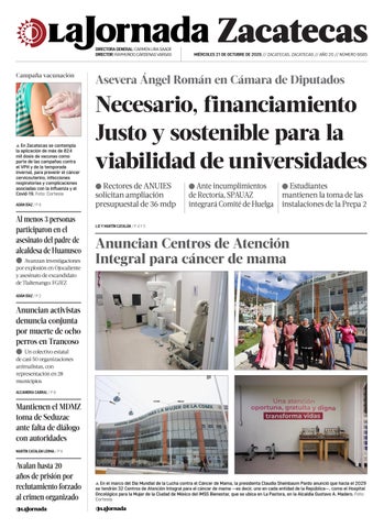 La Jornada Zacatecas 21 de Octubre de 2026
