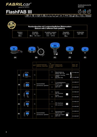 Fabrilcar Warning Lamps 2026 第 8 页