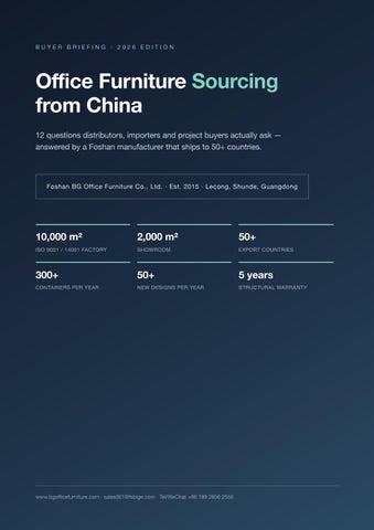 Office Furniture Sourcing from China: 2026 Buyer Q&A