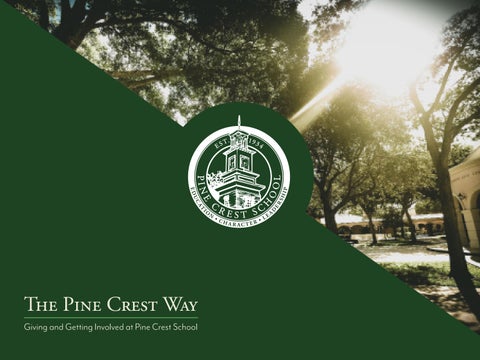 Pine Crest School's Guide to Giving and Getting Involved