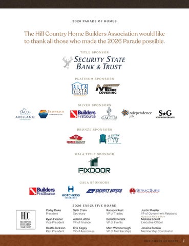 2026 Hill Country Builders Association - Parade of Homes 第 7 页