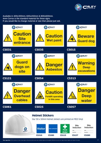 The Caley Group - Construction Signage 第 17 页