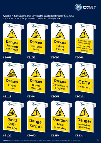The Caley Group - Construction Signage 第 19 页