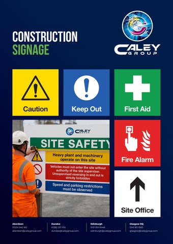 The Caley Group - Construction Signage 第 1 页