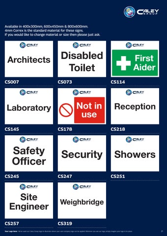 The Caley Group - Construction Signage 第 21 页