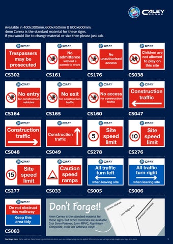 The Caley Group - Construction Signage 第 5 页