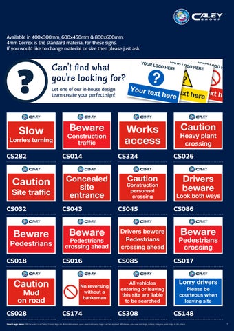 The Caley Group - Construction Signage 第 7 页
