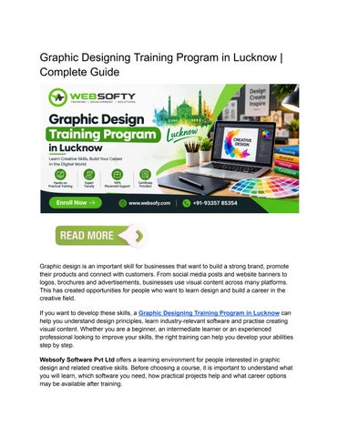 Graphic Designing Training Program in Lucknow _ Complete Guide