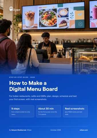 How to Make a Digital Menu Board: Step-by-Step Guide for Indian Restaurants (2026)
