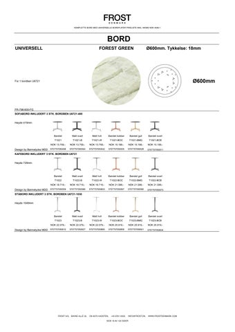 Komplette bord med universelle bordplater - Prisliste 2026-1 NO NOK 第 18 页