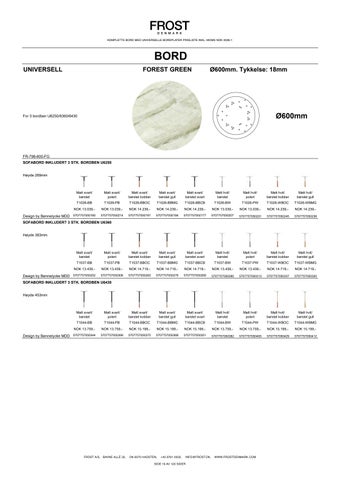 Komplette bord med universelle bordplater - Prisliste 2026-1 NO NOK 第 19 页