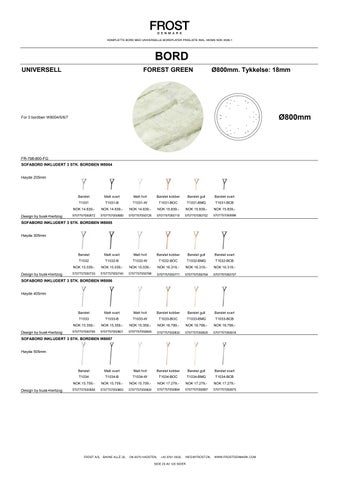 Komplette bord med universelle bordplater - Prisliste 2026-1 NO NOK 第 20 页