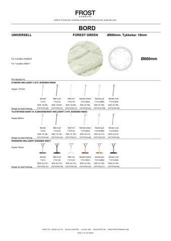 Komplette bord med universelle bordplater - Prisliste 2026-1 NO NOK 第 21 页