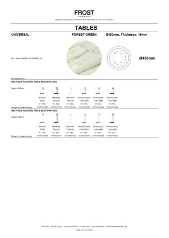 全集 Tables with universal tabletops - Pricelist 2026-1 英文 EUR 第 14 页