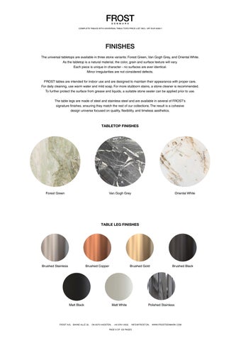 全集 Tables with universal tabletops - Pricelist 2026-1 英文 EUR 第 8 页