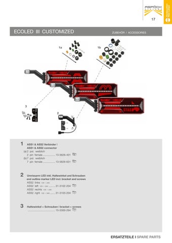 Aspöck Spare Parts 灯饰目录 第 17 页