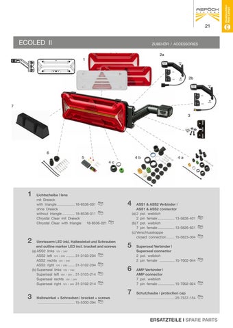 Aspöck Spare Parts 灯饰目录 第 21 页