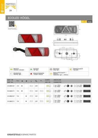 Aspöck Spare Parts 灯饰目录 第 24 页